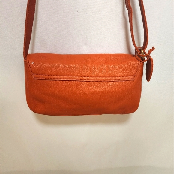 NWT Linea Pelle Rust Color Leather Crossbody Adjustable Bag - Picture 2 of 16